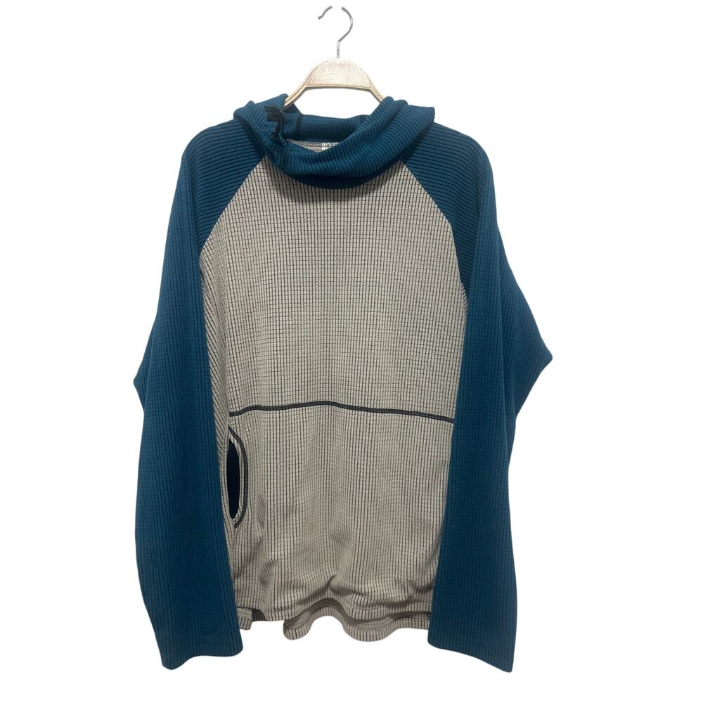 Melanzana Men's Recycled Polyester Made in USA Colorblock Hoodie Sweater XL
